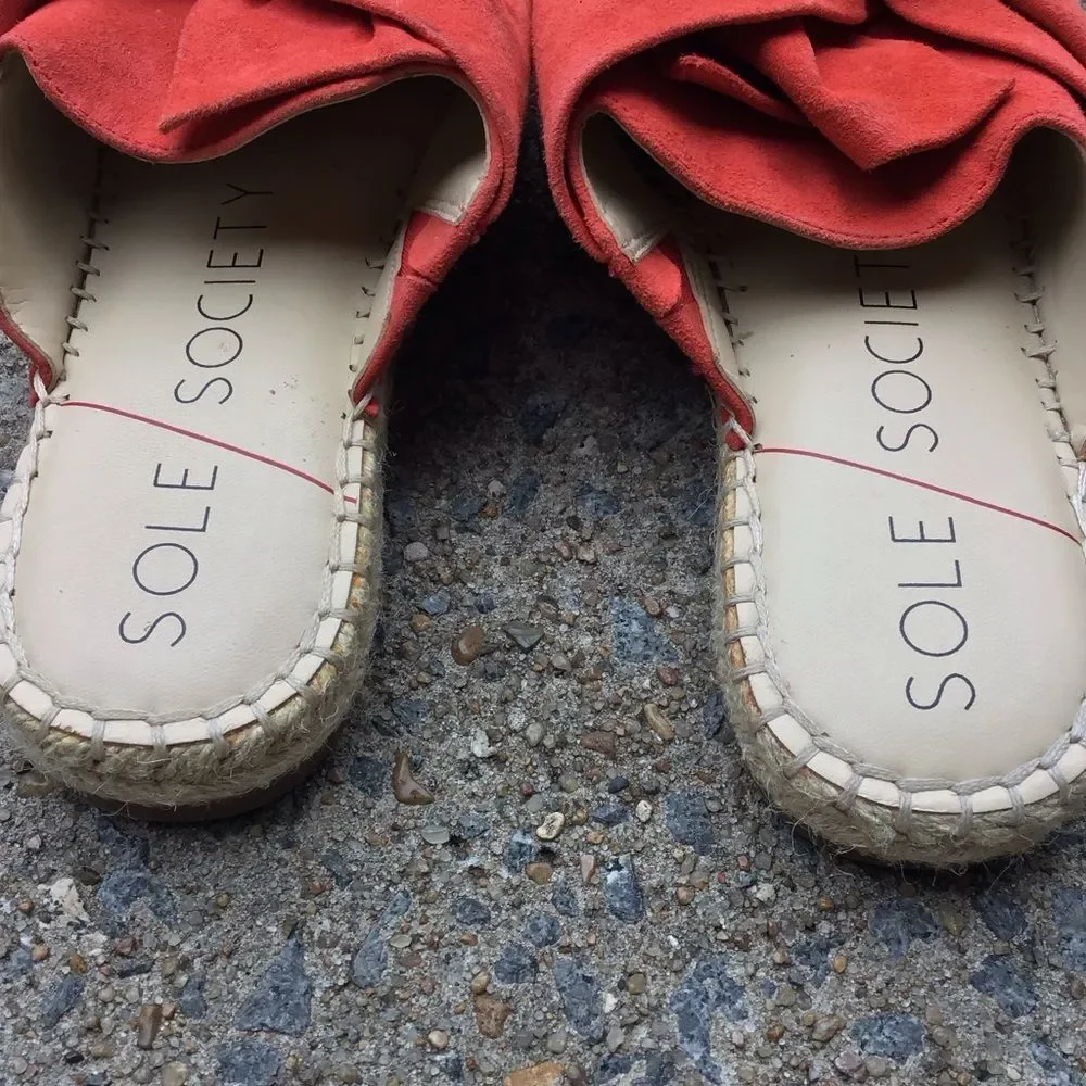 Sole Society Sammie Coral Espadrille Slides